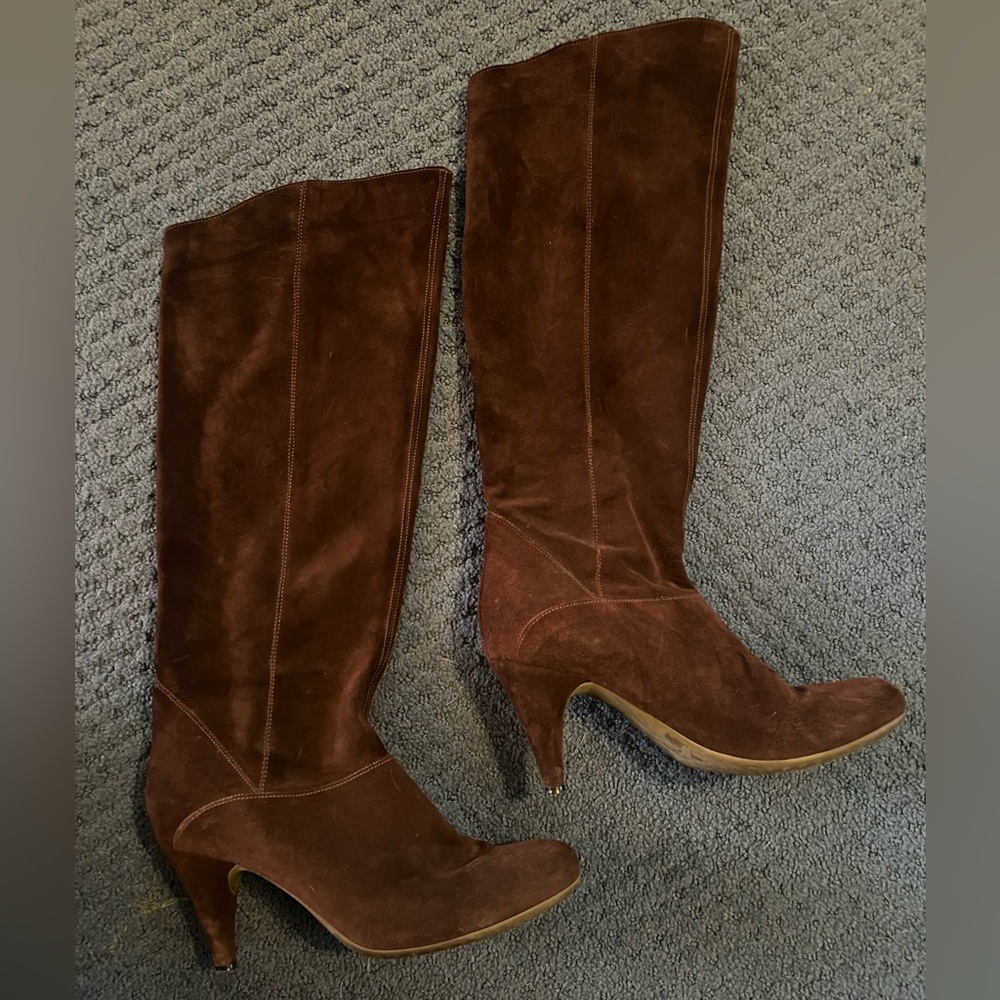 Fornarina brown Italian suede leather boots